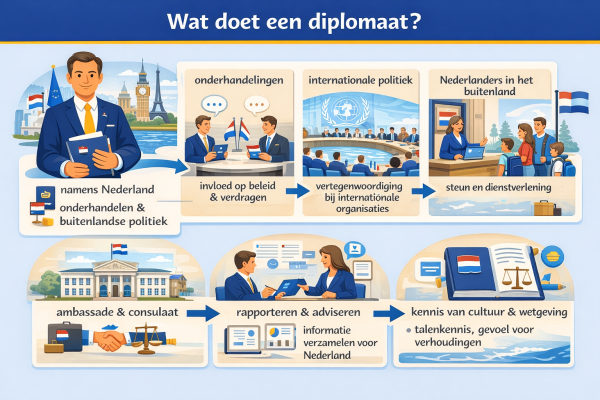 Alles over het beroep diplomaat Wat doet een diplomaat